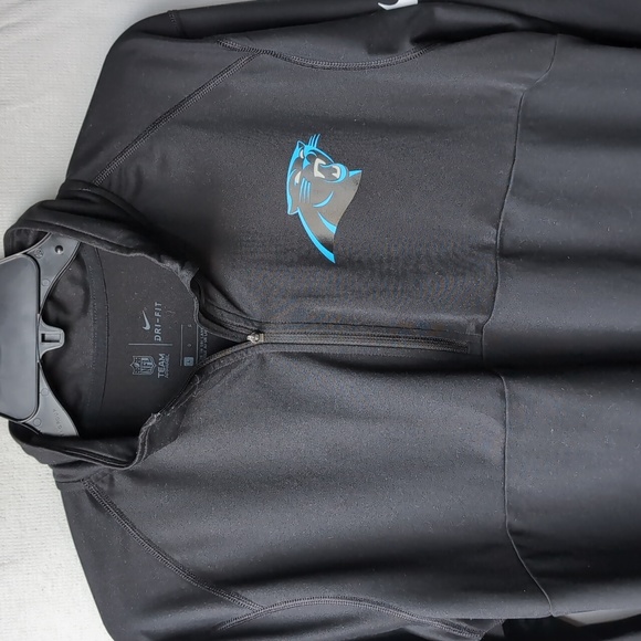 Nike Carolina Panthers Sideline Pullover Quarter Zip - Picture 1 of 6